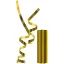 Arany Unicolour Metallic szerpentin