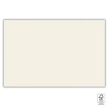   Unicolour Cream, Krémszínű papír asztalterítő 120x180 cm FSC