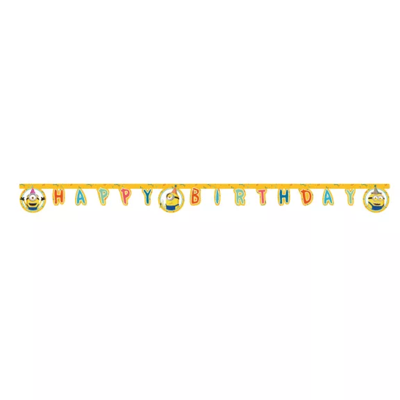 Minyonok The Rise of Gru Happy Birthday felirat FSC 2 m