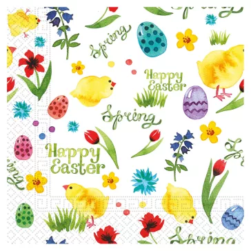 Húsvét Spring szalvéta 20 db-os 33x33 cm