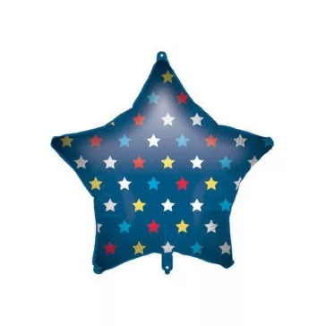 Csillag Blue Star fólia lufi 46 cm