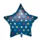 Csillag Blue Star fólia lufi 46 cm