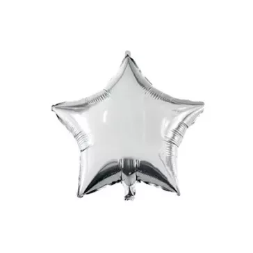 Ezüst csillag Silver fólia lufi 46 cm