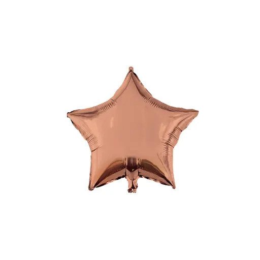 Csillag Rose Star fólia lufi 46 cm