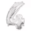 Ezüst Silver 4-es szám fólia lufi 95 cm