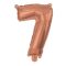 Rose Gold 7-es szám fólia lufi 95 cm