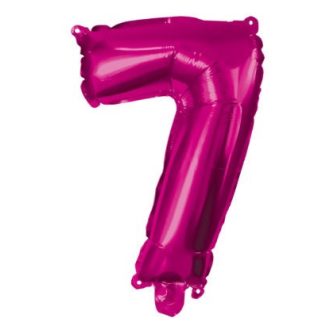 Rózsaszín Hot Pink 7-es szám fólia lufi 95 cm