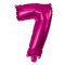 Rózsaszín Hot Pink 7-es szám fólia lufi 95 cm
