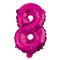 Rózsaszín Hot Pink 8-as szám fólia lufi 95 cm