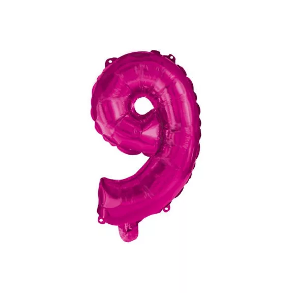 Rózsaszín Hot Pink 9-es szám fólia lufi 95 cm Rózsaszín Hot Pink 9-es szám fólia lufi 95 cm
