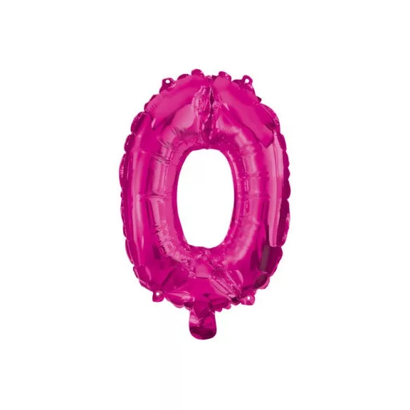 Rózsaszín Hot Pink 0-ás szám fólia lufi 95 cm Rózsaszín Hot Pink 0-ás szám fólia lufi 95 cm