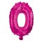 Rózsaszín Hot Pink 0-ás szám fólia lufi 95 cm