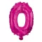 Rózsaszín Hot Pink 0-ás szám fólia lufi 95 cm