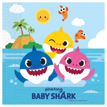 Baby Shark Fun in the Sun szalvéta 20 db-os 33x33 cm