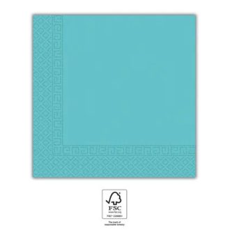 Kék Unicolour Light Blue szalvéta 20 db-os 33x33 cm FSC