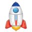 Rakéta Space fólia lufi 77 cm