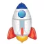 Rakéta Space fólia lufi 77 cm