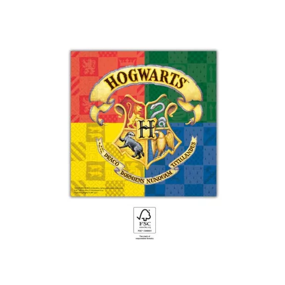 Harry Potter Hogwarts Houses szalvéta 20 db-os 33x33 cm FSC