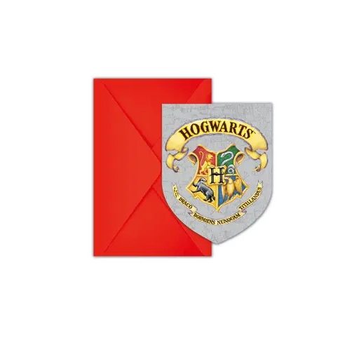 Harry Potter Hogwarts Houses party meghívó 6 db-os FSC