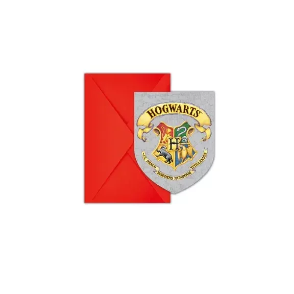 Harry Potter Hogwarts Houses party meghívó 6 db-os FSC
