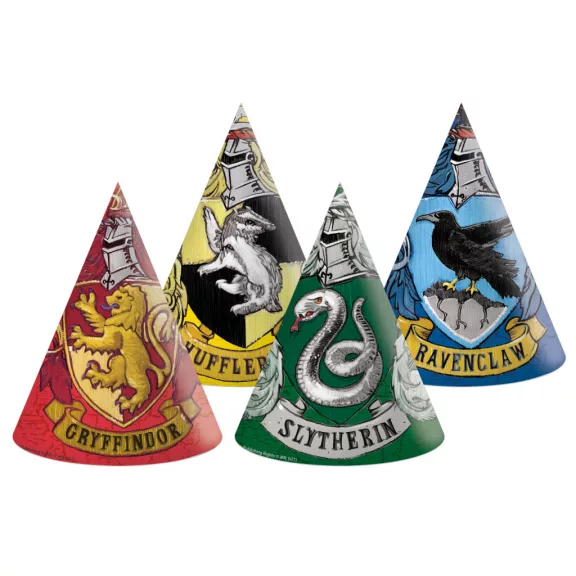 Harry Potter Hogwarts Houses parti kalap, csákó 6 db-os FSC Harry Potter Hogwarts Houses parti kalap, csákó 6 db-os FSC