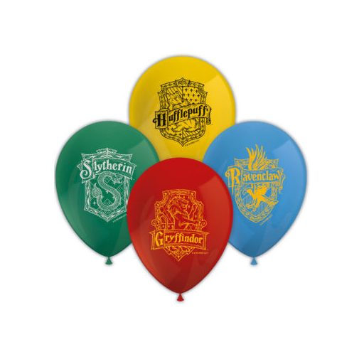 Harry Potter Hogwarts Houses léggömb, lufi 8 db-os