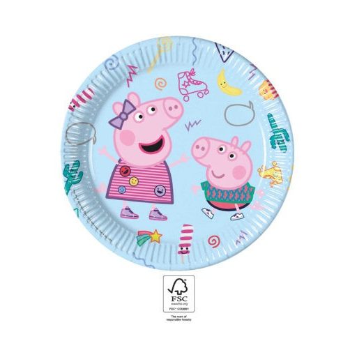 Peppa malac Messy Play papírtányér 8 db-os 23 cm FSC