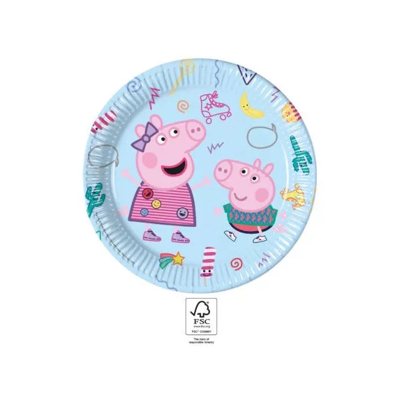 Peppa malac Messy Play papírtányér 8 db-os 23 cm FSC