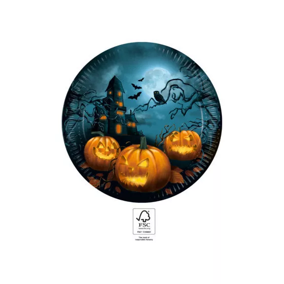 Halloween Sensations papírtányér 8 db-os 23 cm FSC Halloween Sensations papírtányér 8 db-os 23 cm FSC
