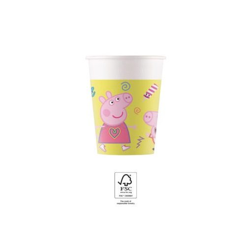 Peppa malac Messy Play papír pohár 8 db-os 200 ml FSC