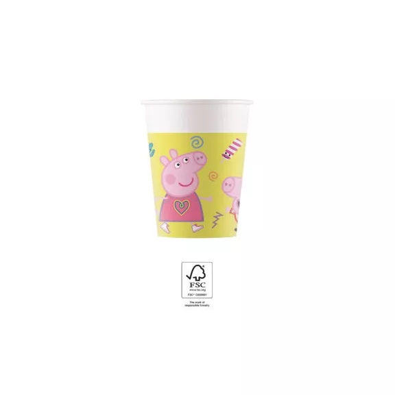 Peppa malac Messy Play papír pohár 8 db-os 200 ml FSC