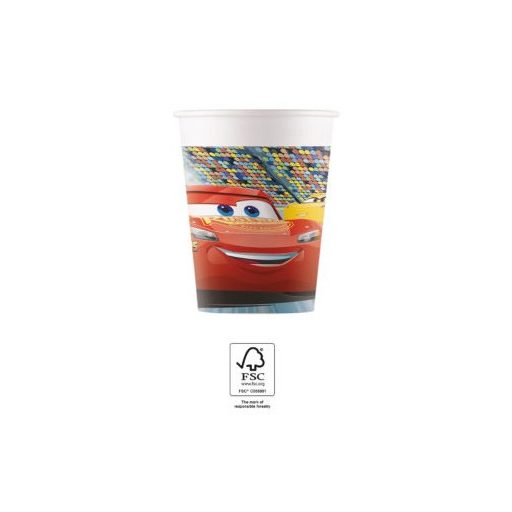 Disney Verdák Arena Race papír pohár 8 db-os 200 ml FSC