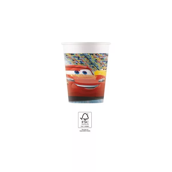 Disney Verdák Arena Race papír pohár 8 db-os 200 ml FSC