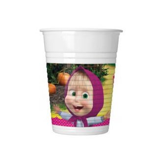 Mása és a medve Forest műanyag pohár 8 db-os 200 ml