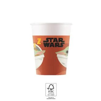 Star Wars The Mandalorian papír pohár 8 db-os 200 ml FSC