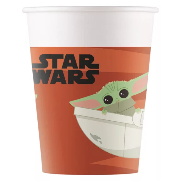 Star Wars The Mandalorian papír pohár 8 db-os 200 ml FSC Star Wars The Mandalorian papír pohár 8 db-os 200 ml FSC