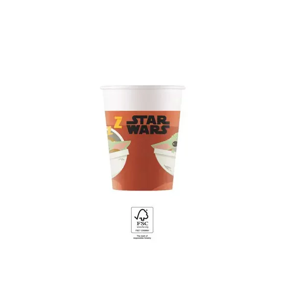Star Wars The Mandalorian papír pohár 8 db-os 200 ml FSC