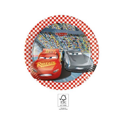 Disney Verdák Arena Race papírtányér 8 db-os 20 cm FSC