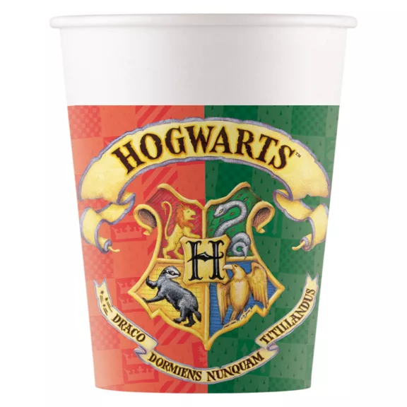 Harry Potter Hogwarts Houses papír pohár 8 db-os 200 ml FSC Harry Potter Hogwarts Houses papír pohár 8 db-os 200 ml FSC