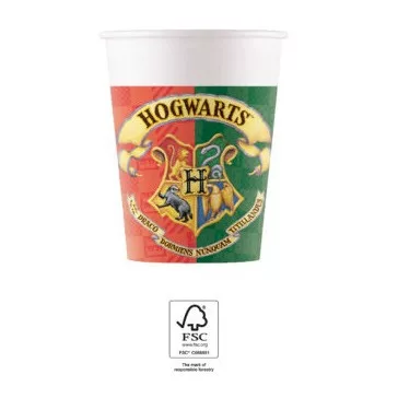   Harry Potter Hogwarts Houses papír pohár 8 db-os 200 ml FSC