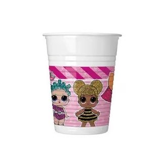 LOL Surprise Glitterati műanyag pohár 8 db-os 200 ml
