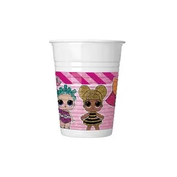 LOL Surprise Glitterati műanyag pohár 8 db-os 200 ml