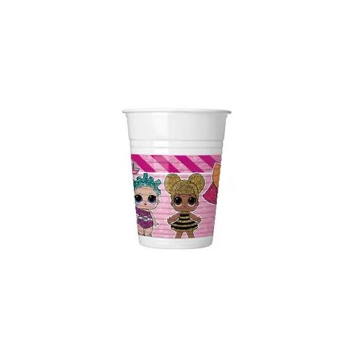 LOL Surprise Glitterati műanyag pohár 8 db-os 200 ml