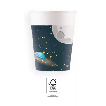 Űr Rocket Space papír pohár 8 db-os 200 ml FSC