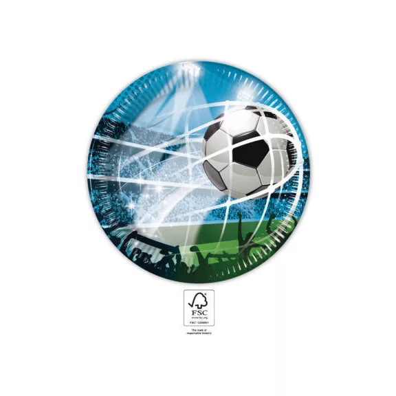 Focis Soccer Fans papírtányér 8 db-os 23 cm FSC
