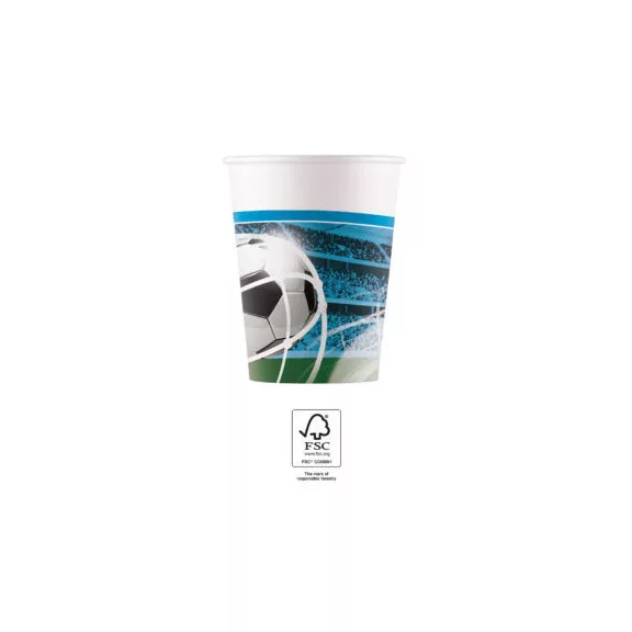 Focis Soccer Fans papír pohár 8 db-os 200 ml FSC