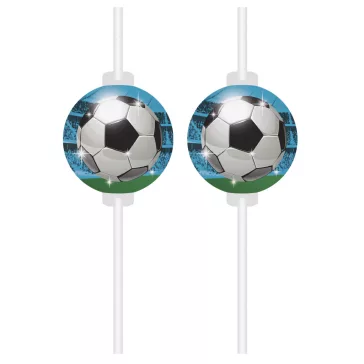 Focis Soccer Fans papír szívószál, 4 db-os szett FSC