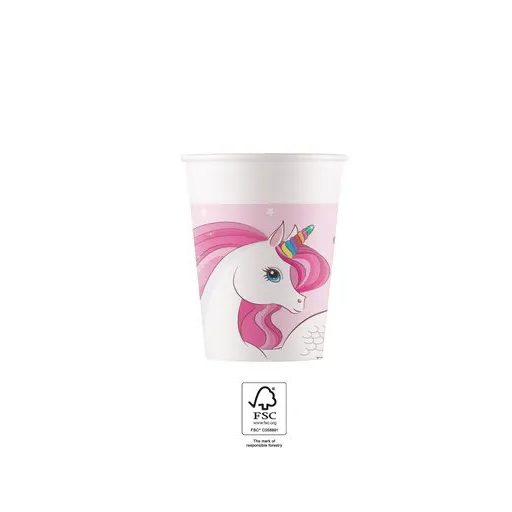 Unikornis Rainbow Colors papír pohár 8 db-os 200 ml FSC
