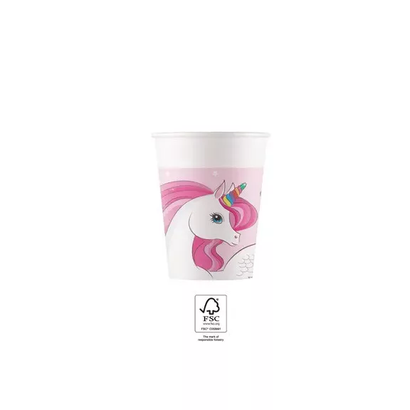 Unikornis Rainbow Colors papír pohár 8 db-os 200 ml FSC Unikornis Rainbow Colors papír pohár 8 db-os 200 ml FSC