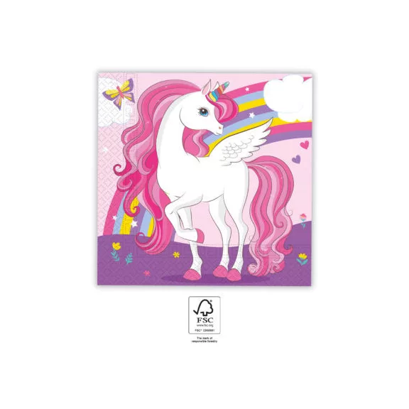 Unikornis Rainbow Colors szalvéta 20 db-os 33x33 cm FSC Unikornis Rainbow Colors szalvéta 20 db-os 33x33 cm FSC